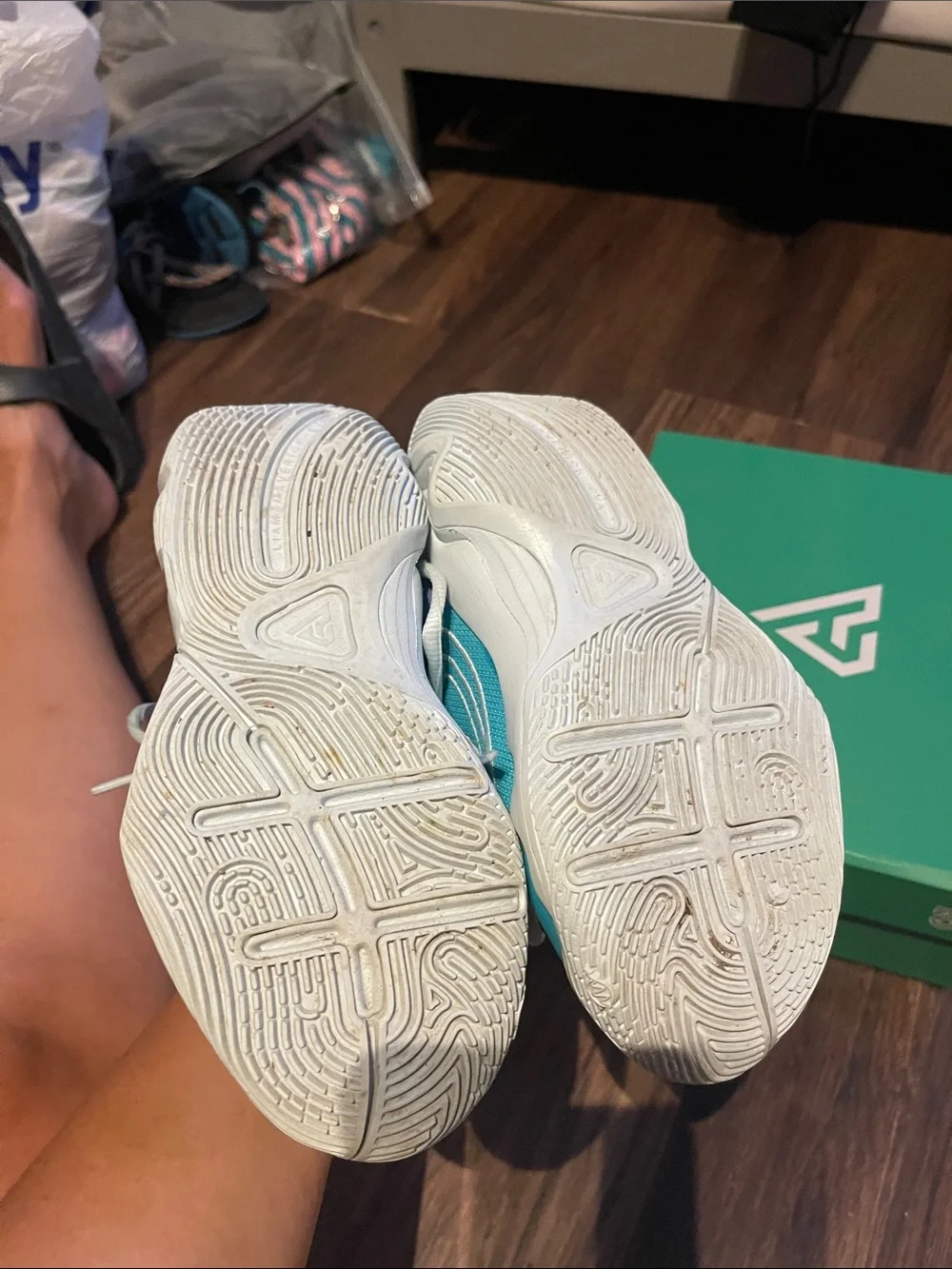 Nike Toddler Sneakers in Mint and Teal Accents